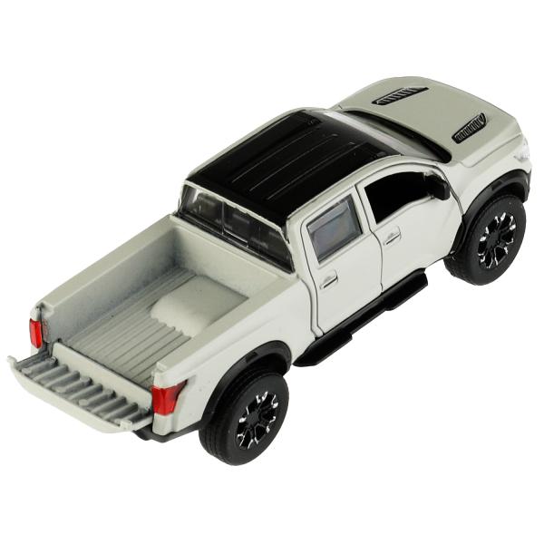 Машина металл NISSAN TITAN МАТОВЫЙ 12,5 см, двери, багажник, инерц, серый, кор. Технопарк в кор.2*36шт
