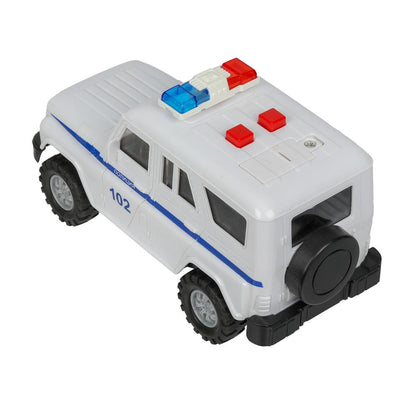 Машина пластик свет-звук ПОЛИЦИЯ 16 см, инерц., кор. Технопарк в кор.2*48шт