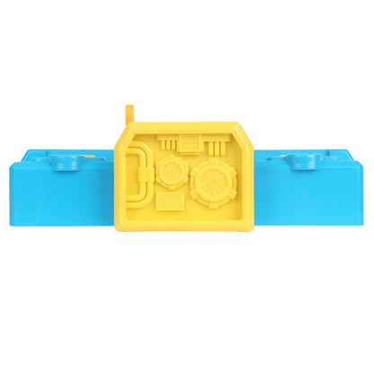 Игрушка пластик ворота+1 машинка, СИНИЙ ТРАКТОР,кор. ТЕХНОПАРК в кор.24шт