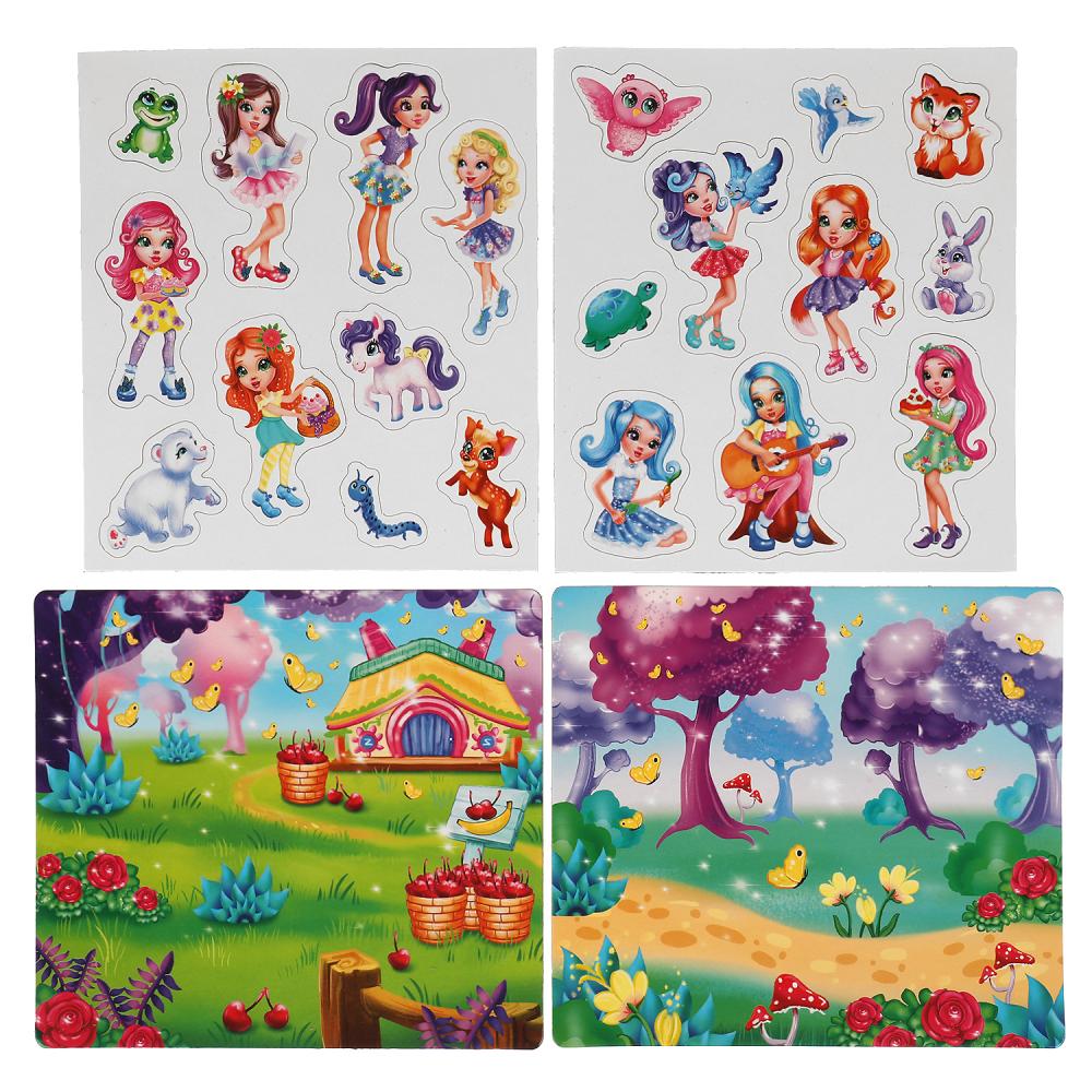 Развивающая игра на магнитах в кор., 20эл., "Лесные волшебницы. Волшебный лес". Умные игры в кор.7шт