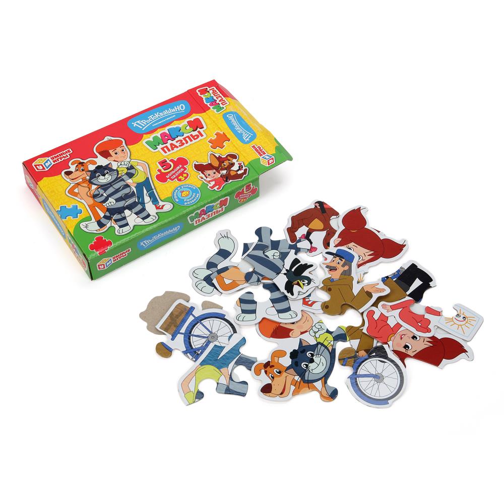 Простоквашино. Союзмультфильм. Des maxi-pazles. 5 paquets. 170х130х40 mm. Умные игры в кор.50шт