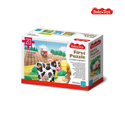 Пазл First Puzzle "Кто живет в Деревне" (20 эл) Baby Toys