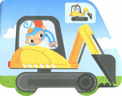 На стройке: книжка с наклейками