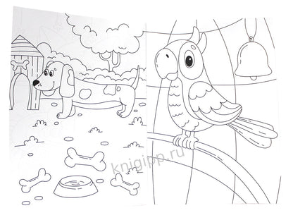 РАСКРАСКА А4 эконом. ДОМАШНИЕ ЖИВОТНЫЕ