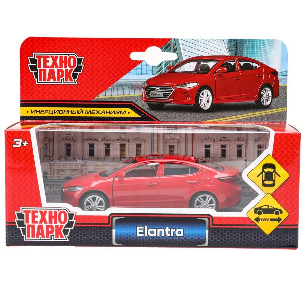 Машина металл HYUNDAI ELANTRA, 11,4 см, двери, инерция, кор. Технопарк в кор.2*48шт