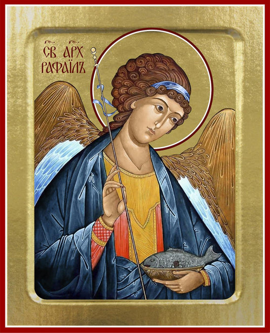 Икона Архангела Рафаила (на дереве): 125 х 160