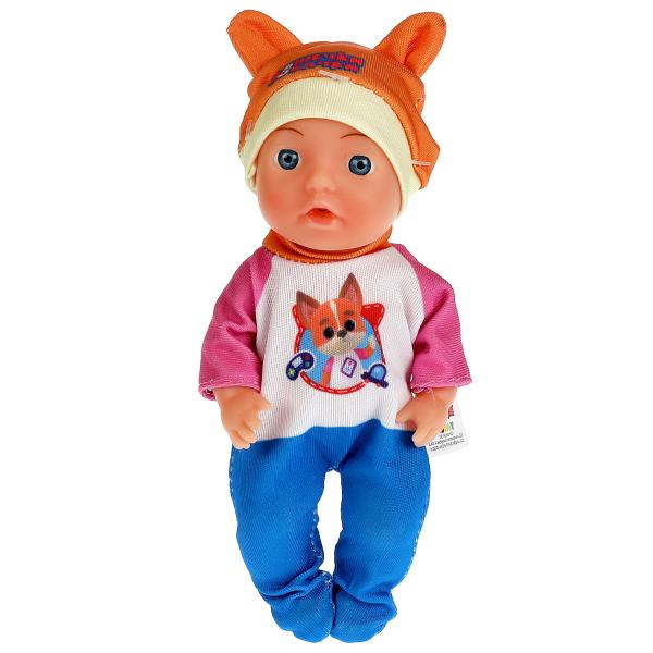 Пупс функц КОШЕЧКИ - СОБАЧКИ 15см, пьет, пис, бутылочка, на блистере КАРАПУЗ в кор.72шт