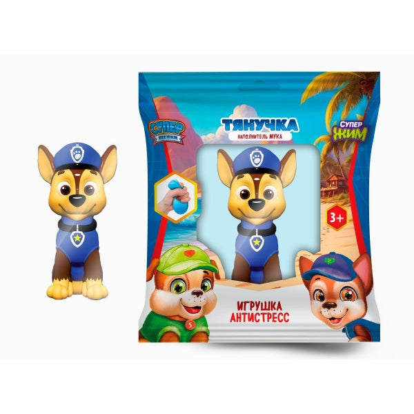 Тянучка с мукой супер щенки Чейз 8 см, флоупак Супер Жим в кор.2*36шт
