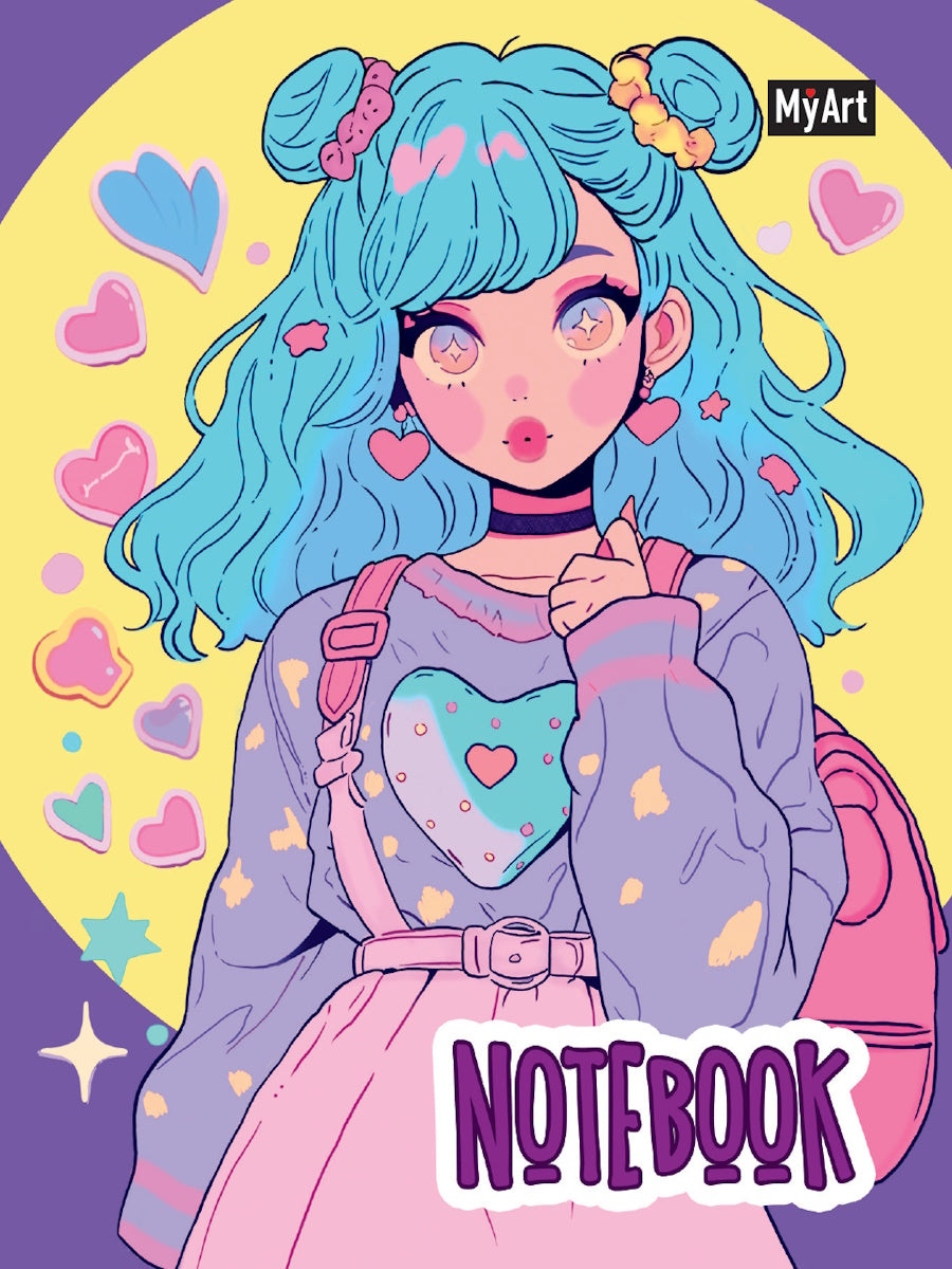 MyArt. БЛОКНОТ в клетку Аниме 115x150. Очаровательный взгляд