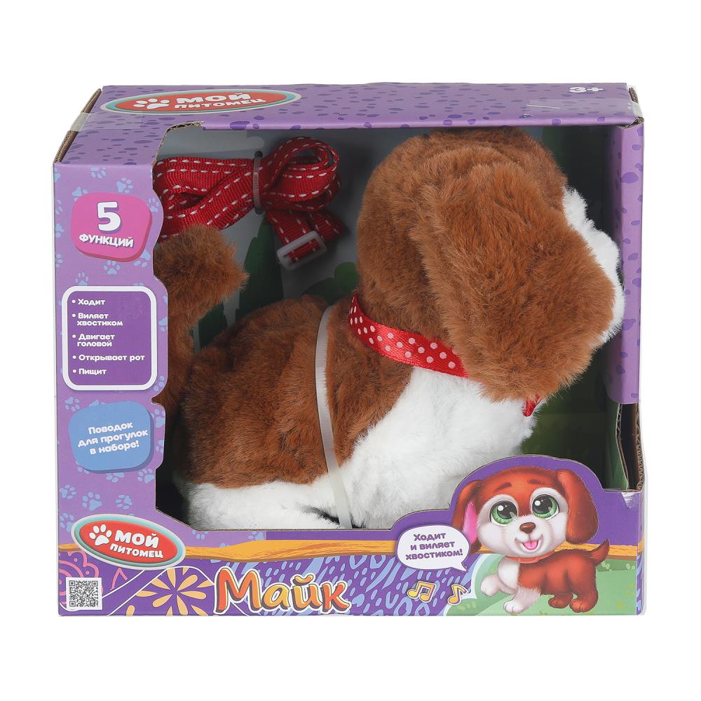 Интерактивный щенок Майк, ходит, пищит, вил хвостом, откр рот, двиг голов МОЙ ПИТОМЕЦ в кор.2*60шт