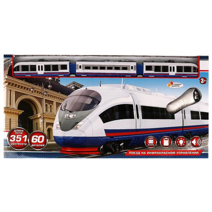 Железная дорога р/у, свет-звук, длина пути 351см, кор.59*30,5*5см ИГРАЕМ ВМЕСТЕ в кор.2*9шт