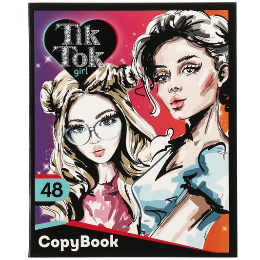 Тетрадь, 48 листов, клетка, диз 2, TIK TOK GIRL в кор.80шт