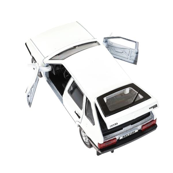 Машина металл Ваз-2109 "СПУТНИК" 12 см, двери, багажник, инер,белый, кор. Технопарк в кор.2*36шт