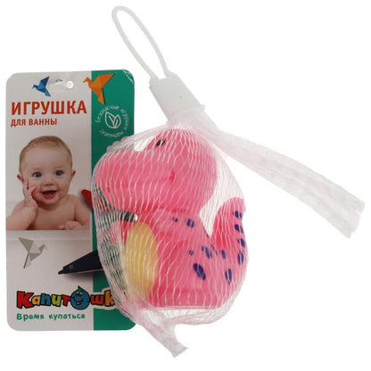 Игрушка для ванны динозаврик 1 шт. в сетке КАПИТОШКА в кор.4*120шт