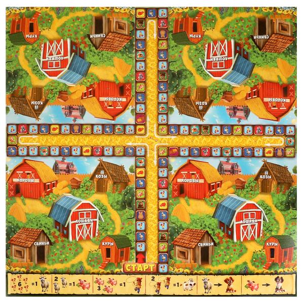 Супер ферма. Настольная игра-квадрат. 40 карточек. 250х250х55 мм. Умные игры в кор.10шт