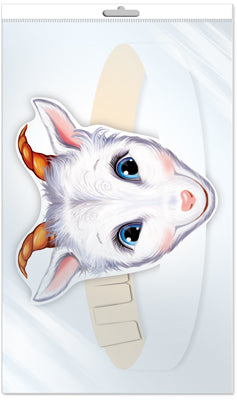 *МА-9379 Маска-ободок В ПАПКЕ. Коза (в индивидуальной упаковке, с европодвесом и клеевым клапаном) - группа Животные