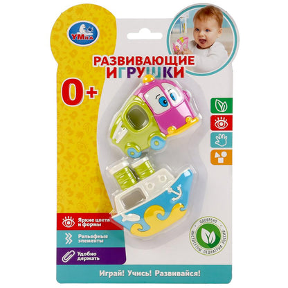 Развивающие игрушки грузовичок и кораблик. Умка в кор.4*36шт
