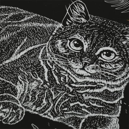 Набор д/дет тв-ва гравюра 18*24 см, британский Кот, золотая МУЛЬТИ АРТ в кор.120шт