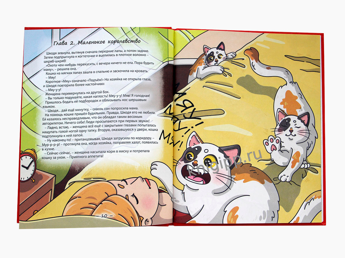 КОШКА ШКОДЯ И ЕЁ МАЛЕНЬКОЕ КОРОЛЕВСТВО мат.ламин, выб лак, офсет 203х240
