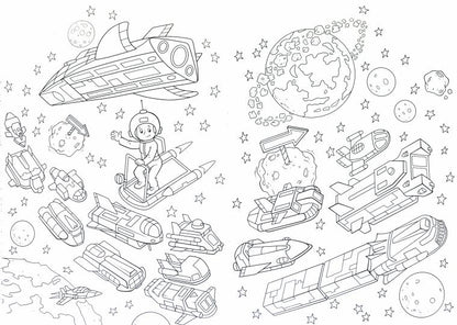 Суперраскраска с любимыми героями. Космос