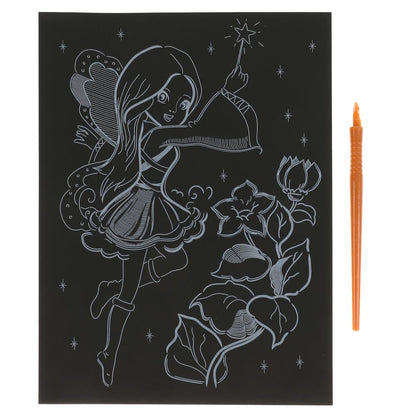 Гравюра 18*24 см фея, серебряная МУЛЬТИ АРТ в кор.120шт