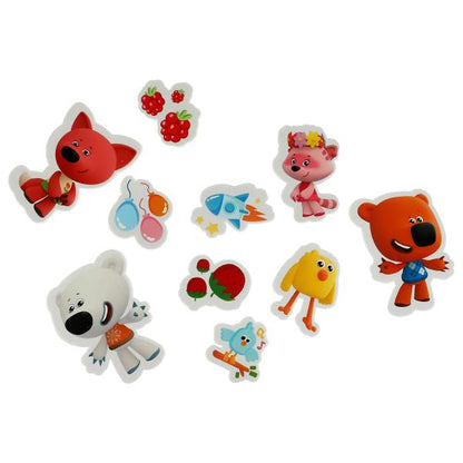 Игрушка пластизоль для ванны Ми-ми-мишки набор стикеров ева 10 шт, сетка КАПИТОШКА в кор.50наб