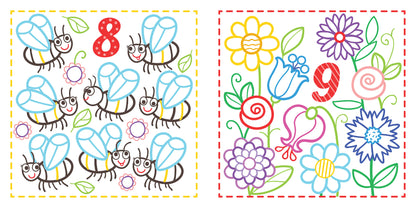 Первый счет 1+:книжка-раскраска для малышей