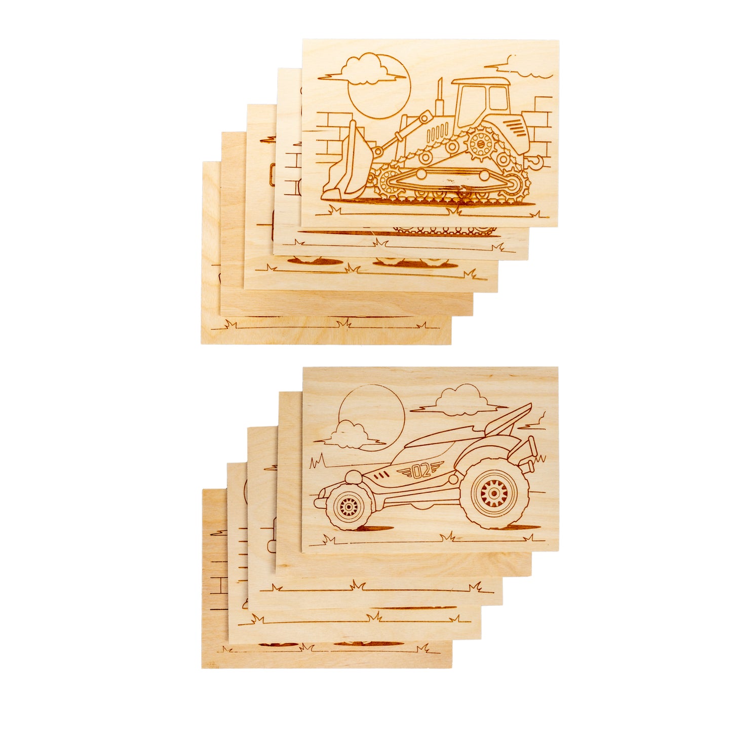 Выжигание. Доски для выжигания 10 шт "Спецтехника"