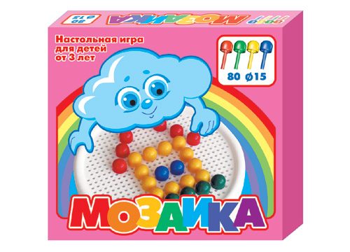 Мозаика d 15/4цв/80шт/круглое поле (арт.00871)