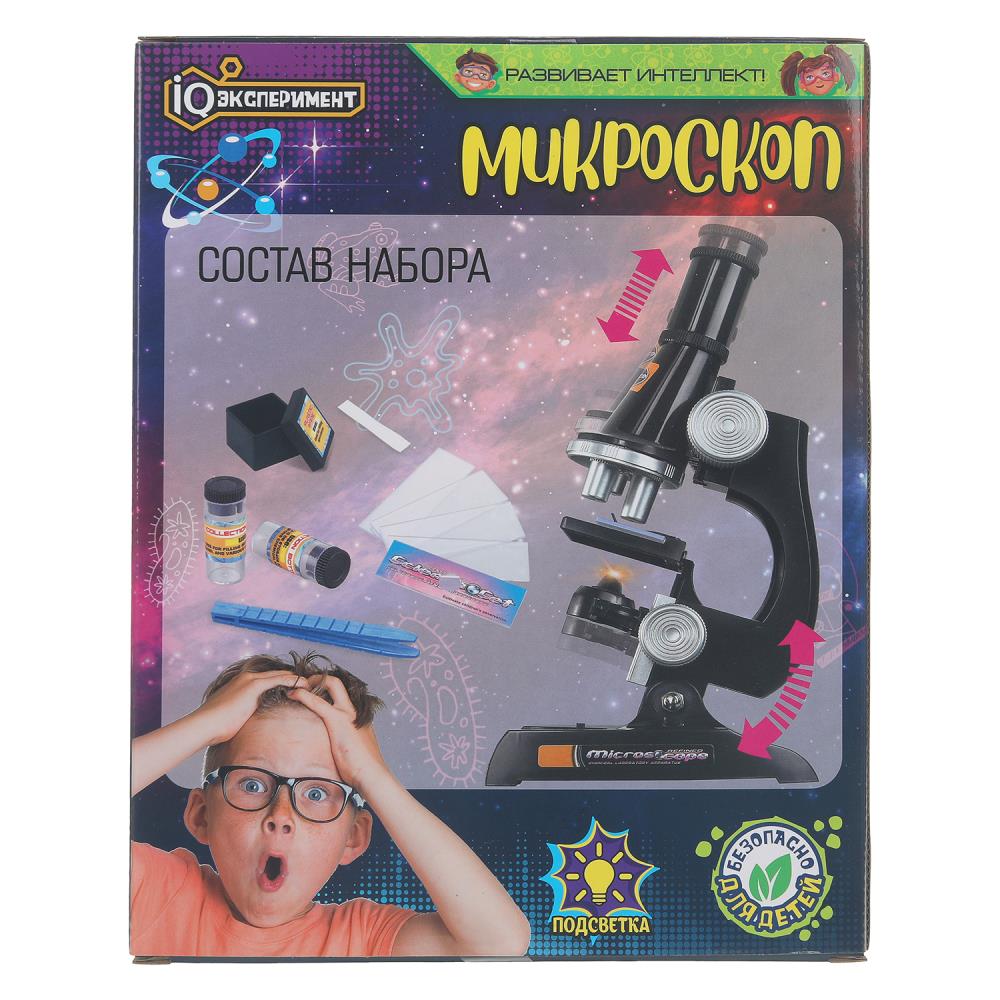 Игрушка опыта микроскопа, кор. 24*18,5*9см IQ Эксперимент в кор.2*24шт