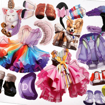 Одень куклу. Развивающая игра на магнитах. 58 предметов одежды., 3+. Умные игры в кор.20шт