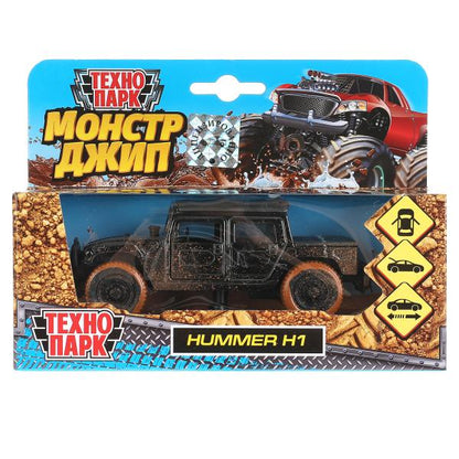 Machine en métal HUMMER h1 ПИКАП с грязью, 12 см, дв., баг., инерц., kor. Parc technologique en cor.2*24шт
