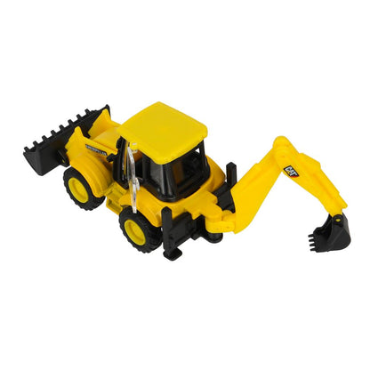 Машина металл гусеничный экскаватор-погрузчик, 15 см, дверь, инерция Технопарк в кор.2*24шт