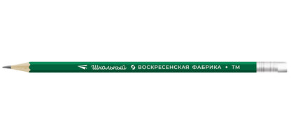 "ВКФ" "Школьный" 11100 Карандаш графитный с ластиком заточенный ТМ (HB) .