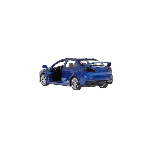 Машина металл MITSUBISHI lancer Evolution, 11,4 см, двери, инерц., кор. Технопарк в кор.2*48шт