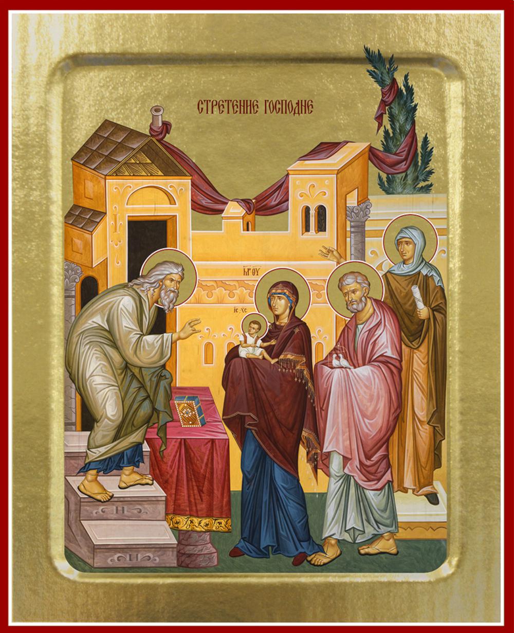 Икона Сретение Господне (на дереве): 125 х 160