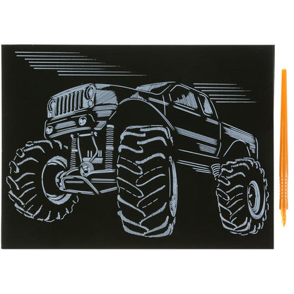 Гравюра 18*24 см машина, цветная МУЛЬТИ АРТ в кор.120шт