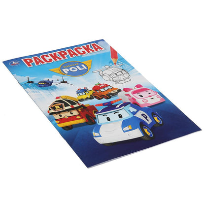 "УМКА". РОБОКАР ПОЛИ (ПЕРВАЯ РАСКРАСКА А5) ФОРМАТ: 145Х210 ММ. ОБЪЕМ: 16 СТР. в кор.50шт