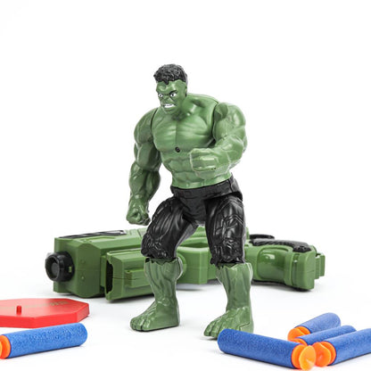 Бластер с мягкими пулями, фигурка, команда мтителей, коробка 36*5,5*20 см - в кор.2*36шт