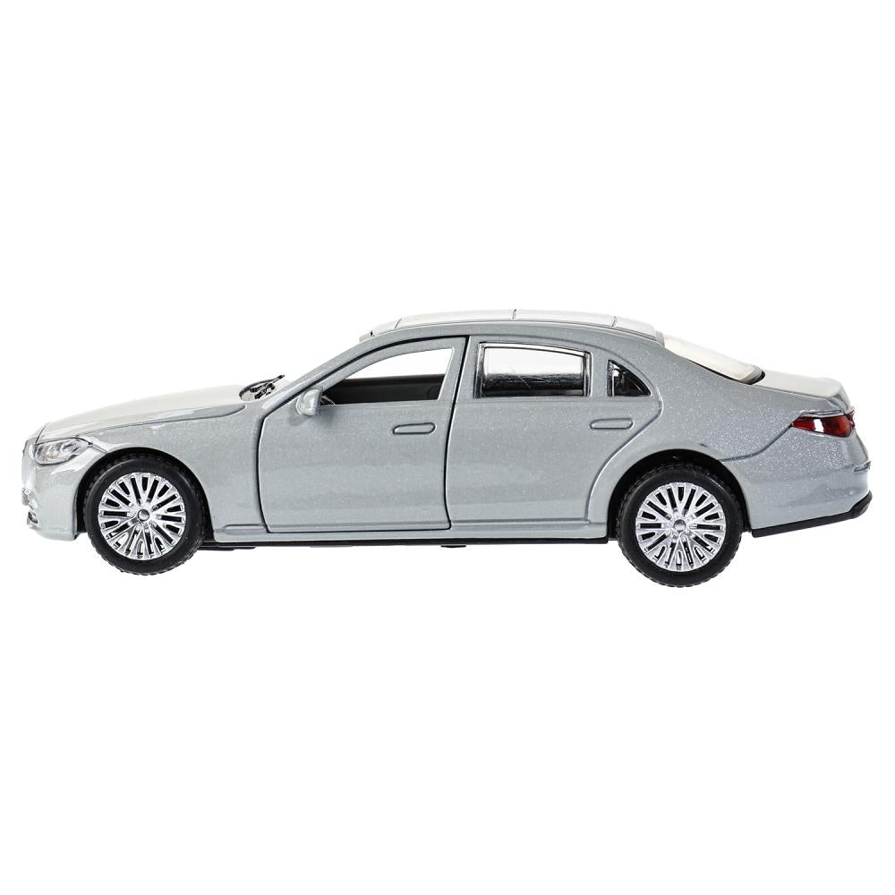 Машина металл MERCEDES-BENZ s-class v223 12см,дв,багаж,инер,серебристый,кор. Технопарк в кор.2*36шт