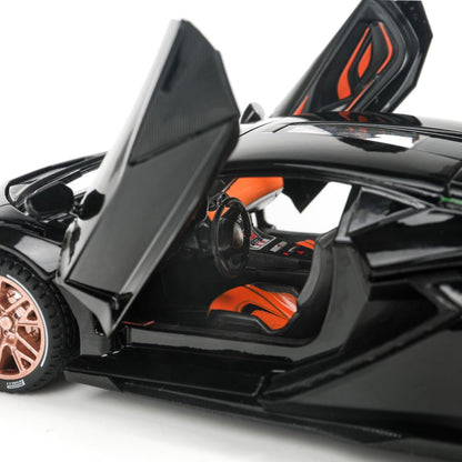 Машина металл свет-звук lamborghini sian, 20,8 см, двери, багажник, коробка Технопарк в кор.18шт