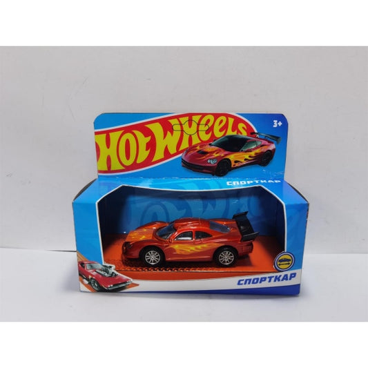 Machine en métal pour Hot Vils, 10 cm, orange, cor. Parc technologique en cor.2*120шт