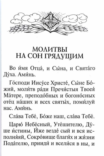 Молитвослов крупный шрифт. Полное правило ко святому Причащению