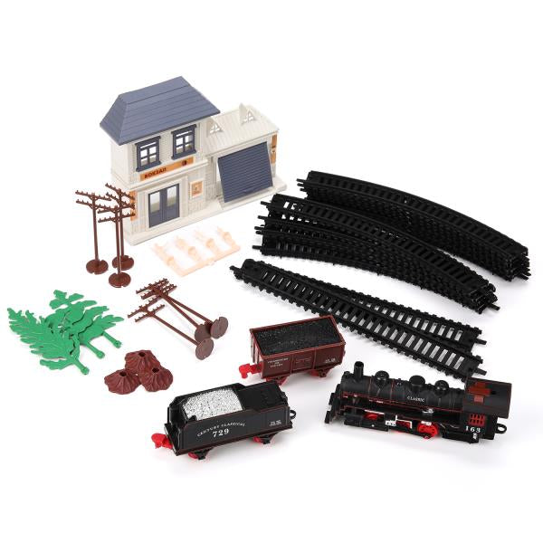 Железная дорога на бат. красная стрела свет, длина 251см, кор.41,5*25*4,3см ТЕХНОДРАЙВ в кор.2*24шт