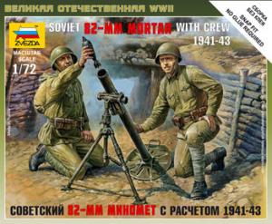 Советский 82- ММ миномет с расчетом 1941-43.