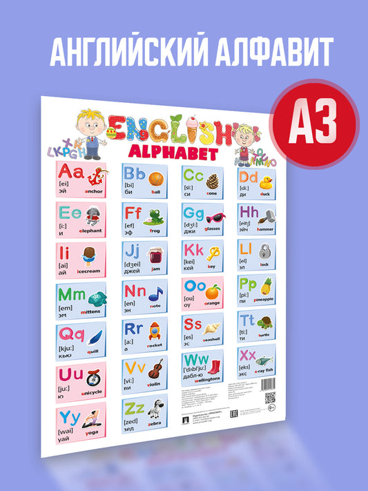 Плакат А3 «Английский алфавит»