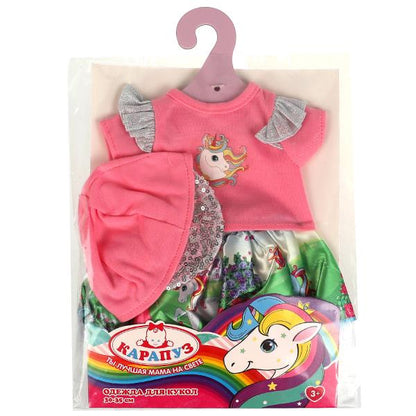 Одежда для кукол 30-35 см, на плечиках в пакете КАРАПУЗ в кор.96шт