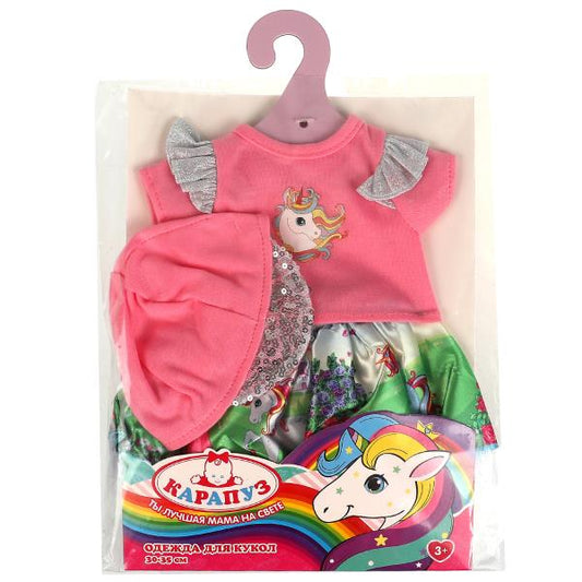 Одежда для кукол 30-35 см, на плечиках в пакете КАРАПУЗ в кор.96шт