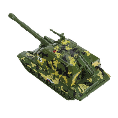 Модель металл МСТА-ГАУБИЦА 12 см, вращается башня, инерция, камуф, кор. Технопарк в кор.2*24шт