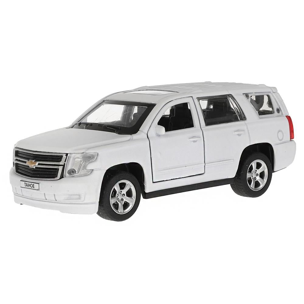 TAHOE-12FIL-WH303053 Машина металл CHEVROLET TAHOE МАТОВЫЙ 12 см, двери, багаж, инер, белый, кор. Те